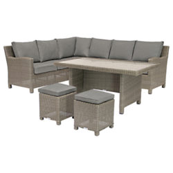 KETTLER Palma 4 Seater Corner Set With Glass Top Table Rattan